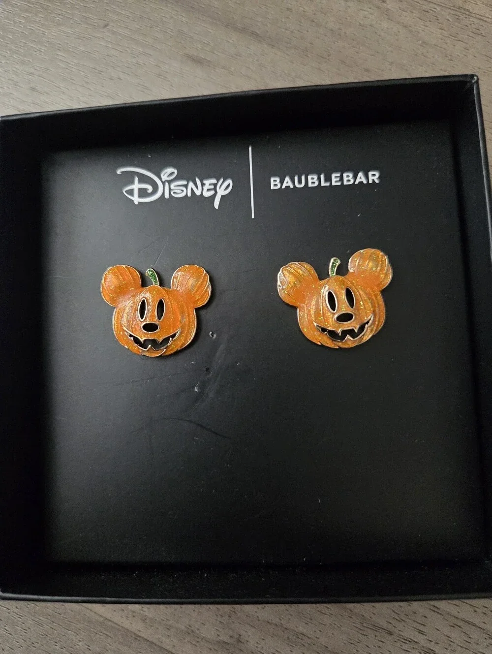 Disney x BaubleBar Orange Mickey Pumpkin Stud Earrings